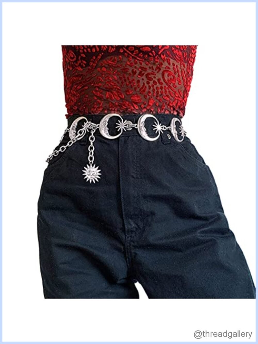 Celestial Moon Star Chain Belt Sun Waist Chain for Women